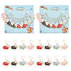 Alloy Enamel Rhinestone Sheep Pendant Stitch Markers HJEW-AB00244-1