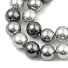 Baking Painted Pearlized Glass Pearl Round Bead Strands PEAR-H019-02C-05-3