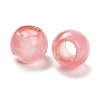 Cherry Quartz Glass European Beads G-R488-01F-3