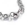 Tarnish Resistant 304 Stainless Steel Charm Bracelets BJEW-L637-18-P-3