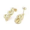 Rack Plating Brass Stud Earring EJEW-C081-27G-2