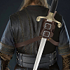 PU Leather Sword Holster Sword Back Sheath for Medieval Renaissance Cosplay Props AJEW-WH0248-583-5