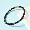 304 Stainless Steel Enamel Hinged Bangles for Women BJEW-D408-42G-5