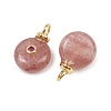 Natural Strawberry Quartz Pendants KK-B157-42B-02-2