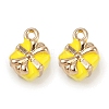 Alloy Enamel Charms PALLOY-R158-05G-04-1