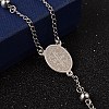 Non-Tarnish Crucifix Cross Stainless Steel Rosary Bead Necklaces LS-NJEW-O096-27-4