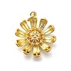 Brass Micro Pave Clear Cubic Zirconia Pendants KK-F899-05B-G-1