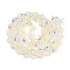 Electroplate Transparent Glass Beads Strands EGLA-N020-03B-2