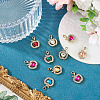 10Pcs UV Plating Alloy Pendants ALRI-TADJ0001-04-3