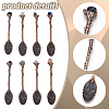 8Pcs 8 Styles Zinc Alloy Coffee Tea Spoon AJEW-NB0006-51-4