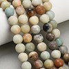 Natural Flower Amazonite Beads Strands GG-CBA6382-A04-10mm-01-1
