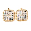 304 Stainless Steel Enamel Pendants STAS-F352-04A-01-1