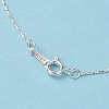 Silver Color Plated Brass Chain Necklaces for Women X-NJEW-D077-S-2