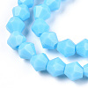 Opaque Solid Color Imitation Jade Glass Beads Strands EGLA-A039-P6mm-D12-2