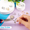 12Pcs 6 Style Brass Micro Pave Cubic Zirconia Hoop Earring Findings ZIRC-PJ0001-06-13