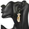 Ocean Shell Pearl & Electroplated Natural Freshwater Shell Dangle Earrings for Women EJEW-JE07400-2