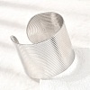 40MM 304 Stainless Steel Stripe Textured Wide Cuff Bangles for Women SA-CBAB767-34P-3