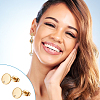 PVD Vacuum Plating 304 Stainless Steel Stud Earring Findings STAS-UN0016-05A-G-6