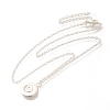 304 Stainless Steel Flat Round Coin Pendant Cable Chain Necklaces for Women LS-STAS-Z108-02S-01-4