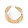 Stainless Steel V Shaped Cuff Rings RJEW-L114-01G-2
