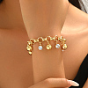 Vintage Iron Pave Clear Cubic Zirconia Round Ball Charm Bracelets for Women WQ0011-3