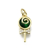 Brass Micro Pave Cubic Zirconia Pendants KK-K400-42G-04-1