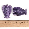Natural Lepidolite Carved Angel Figurines G-O200-03J-08-3