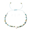 Natural Freshwater Shell & Glass Seed Beads Braided Bead Bracelets for Women BJEW-JB12362-03-2