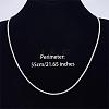 Anti-Tarnish Rhodium Plated 925 Sterling Silver Thin Dainty Link Chain Necklace for Women Men JN1096B-04-2