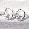 Brass Huggie Hoop Earrings EJEW-C502-11P-1