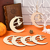 Unfinished Blank MDF Pendants Set for Painting Arts WOOD-WH20008-13K-5