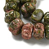 Natural Unakite Beads Strands G-G142-A09-01-4