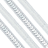 Sparkle Polyester Lace Ribbons OCOR-WH0090-67A-1
