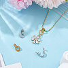 4Pcs 4 Styles Brass with Cubic Zirconia Pendant Bails KK-AR0001-84-4