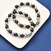 Brass Micro Pave Cubic Zirconia Beads Stretch Bracelets for Women Men BJEW-H201-01D-BP-3