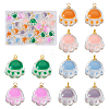  36Pcs 6 Colors Transparent Glass Pendants FIND-TA0002-04-27