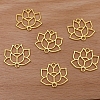 Alloy Hollow Lotus Flower Links Connector Charms PW-WG102FB-02-1