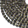 Natural Silver Obsidian Beads Strands G-K389-E84-01-3