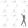 Clear Plastic Model Assembled Action Figure Display Holders ODIS-WH0030-72C-1