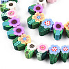 Handmade Polymer Clay Beads Strands CLAY-N010-089A-3