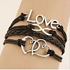 Imitation Leather Link Multi-strand Bracelets for Women Men WG5E2D4-12-1