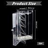 Rectangle Plastic Jewelry Organizer Storage Box with 24 Hooks OBOX-WH0001-06-2