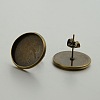 Nickel Free Brass Stud Earring Settings KK-J181-06AB-NF-1
