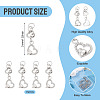 15Pcs Alloy Glass Heart Pendants PALLOY-TAC0254-02-3