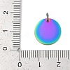 Ion Plating(IP) 304 Stainless Steel Pendants LS-STAS-I311-32E-RC-3