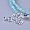Natural Amazonite Beaded Necklaces NJEW-K114-B-A07-3