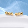 201 Stainless Steel Beaded Horizontal Bar Stud Earrings with 316 Stainless Steel Pin for Women STAS-K238-01G-4