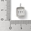 Brass Micro Pave Cubic Zirconia Pendants KK-P292-07P-3