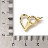 Brass Micro Pave Clear Cubic Zirconia Pendants KK-M297-19G-3