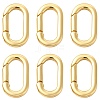 6Pcs Rack Plating Brass Spring Gate Rings FIND-SC0010-91-1